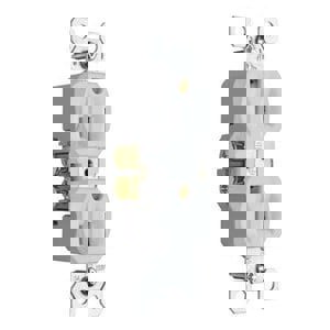 15A 125V DUP GRND RECEPT WHIT